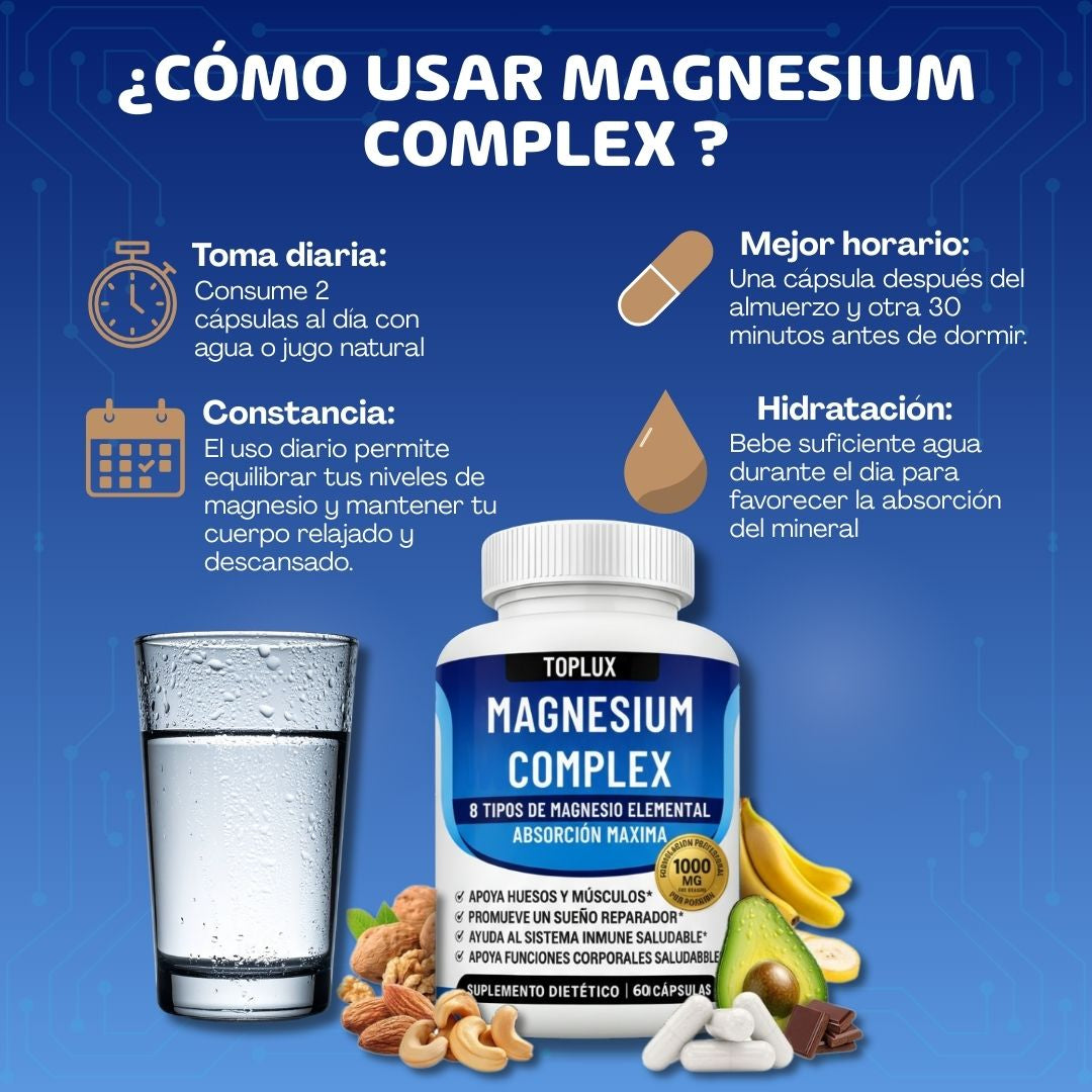 MAGNESIO COMPLEX 8 EN 1: Descanso Total - Cero Estrés